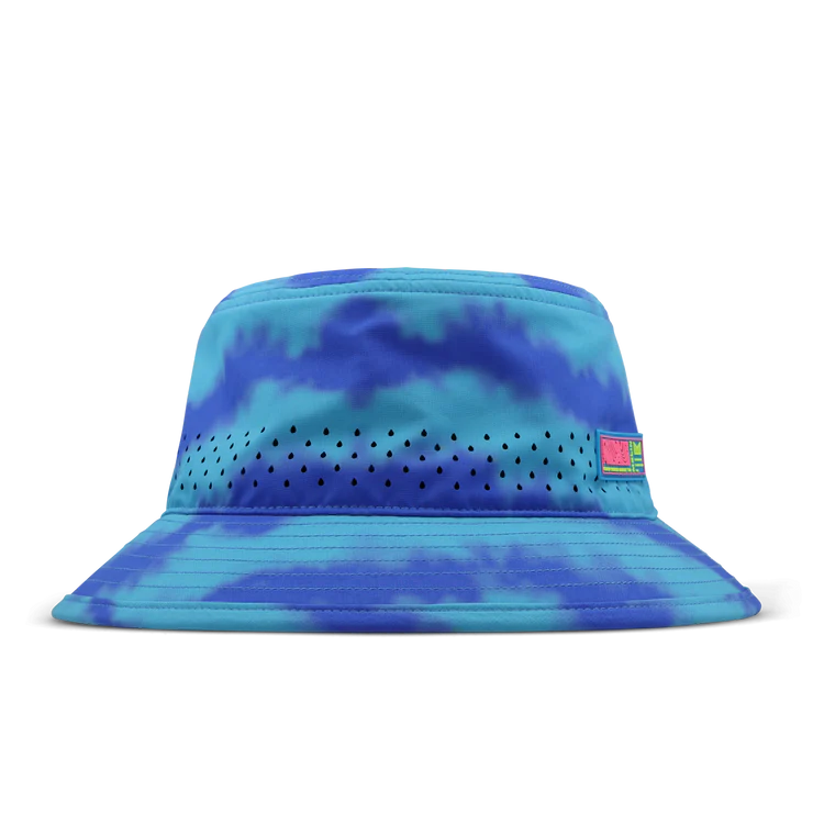 Melin Caddy Neon Tie Dye Hydro Bucket Hat - Electric Blue 1