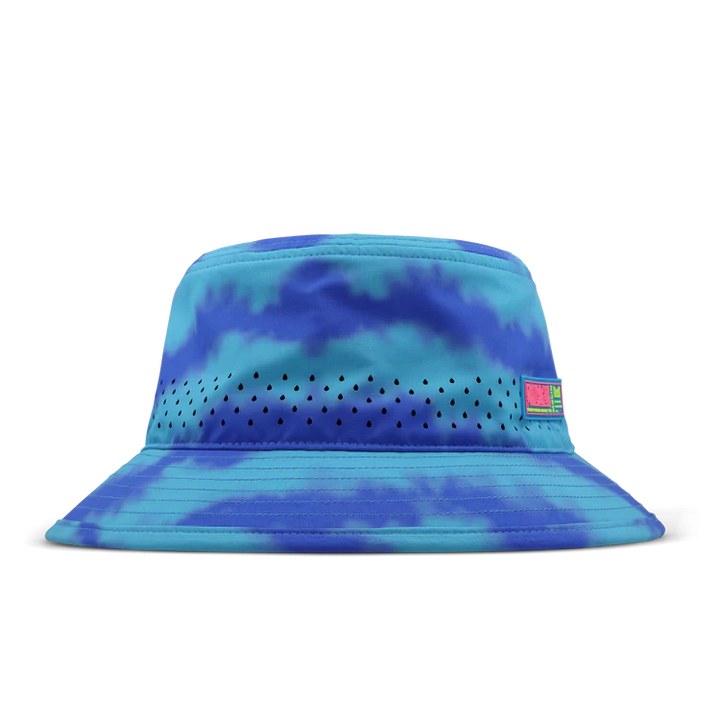 Melin Caddy Neon Tie Dye Hydro Bucket Hat - Electric Blue 1