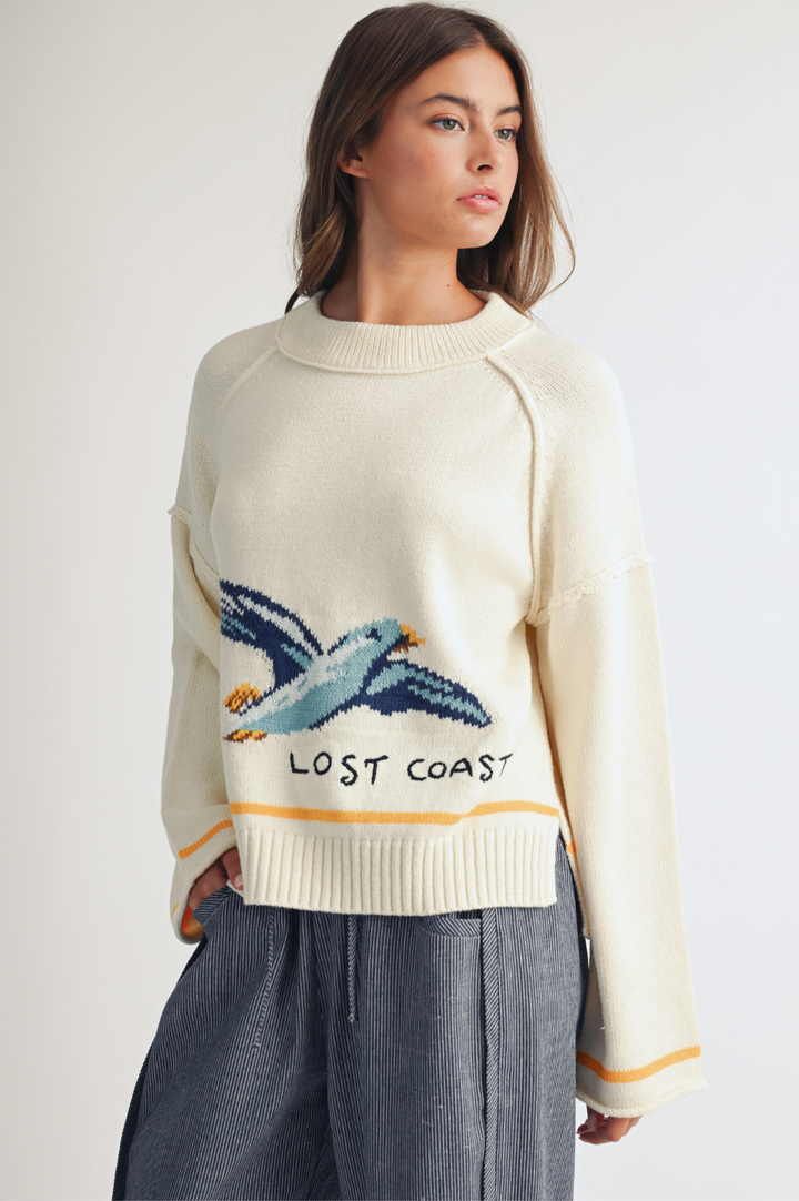 AEMI + CO - Coastal Seagull Graphic Sweater