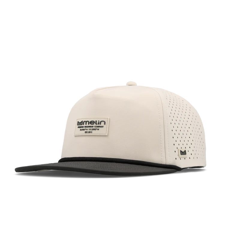 Melin Coronado Brick Hydro Performance Hat - Moonbeam/Pirate Black 