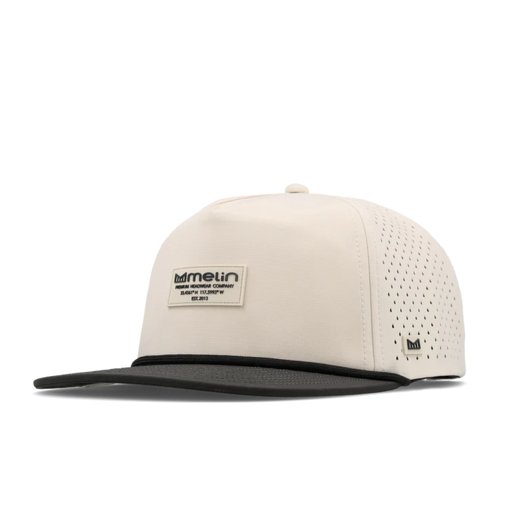 Melin Coronado Brick Hydro Performance Hat - Moonbeam/Pirate Black 