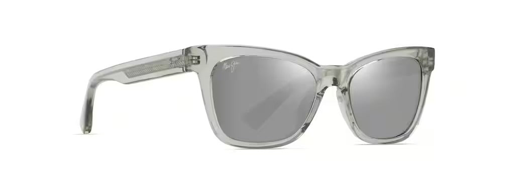Maui Jim Hiwahiwa Polarized Sunglasses - Shiny Transparent Sage/Neutral Grey 
