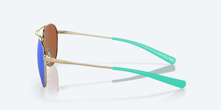 Costa Piper 580P Sunglasses - Shiny Gold/Green Mirror 580P 2