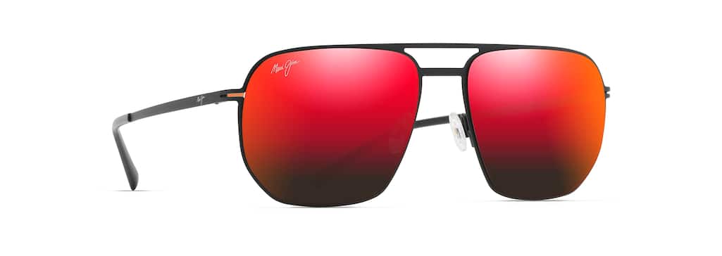 Maui Jim Shark’s Cove Polarized Sunglasses - Matte Black/Hawaii Lava 