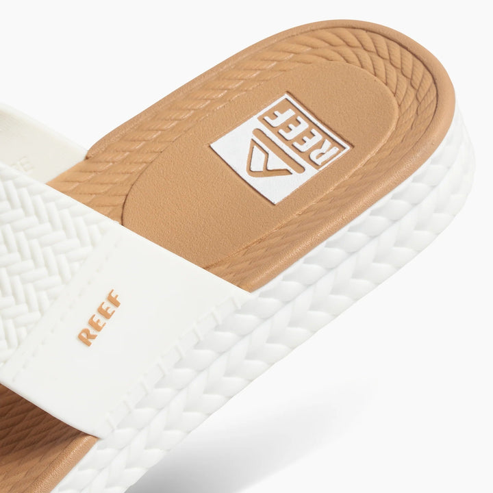 Reef Women’s Water Vista Slide Sandals - White/Tan 4