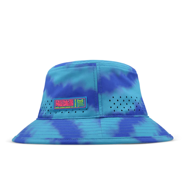 Melin Caddy Neon Tie Dye Hydro Bucket Hat - Electric Blue 2