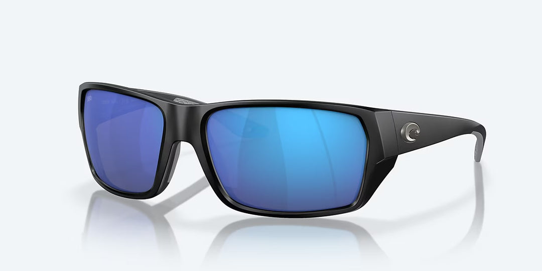 Costa Tailfin 580G Sunglasses - Matte Black/Blue Mirror 