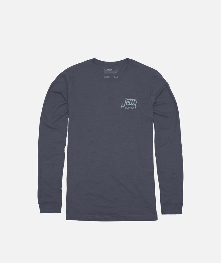 Jetty Youth Node Long Sleeve Tee - Navy 1