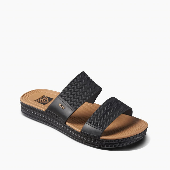 Reef Women’s Water Vista Slide Sandals - Black/Tan 