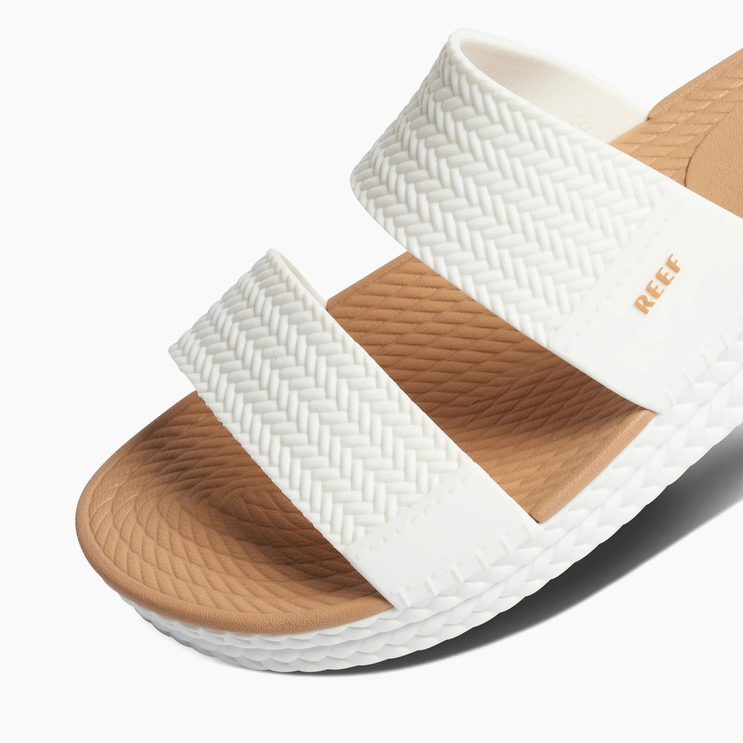 Reef Women’s Water Vista Slide Sandals - White/Tan 5