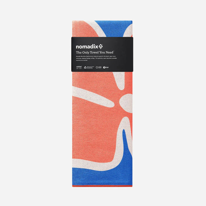 Nomadix Original Towel: Wild Flowers Stellar Blue Red 3