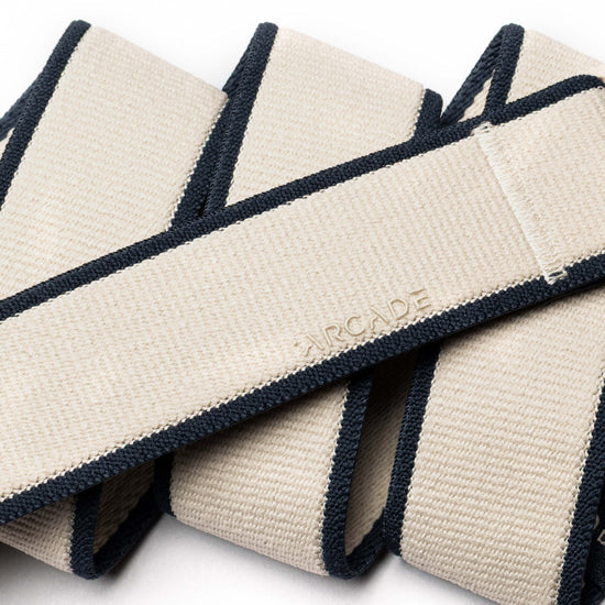 Arcade Carto Adventure Stretch Belt - Oat/Navy 1