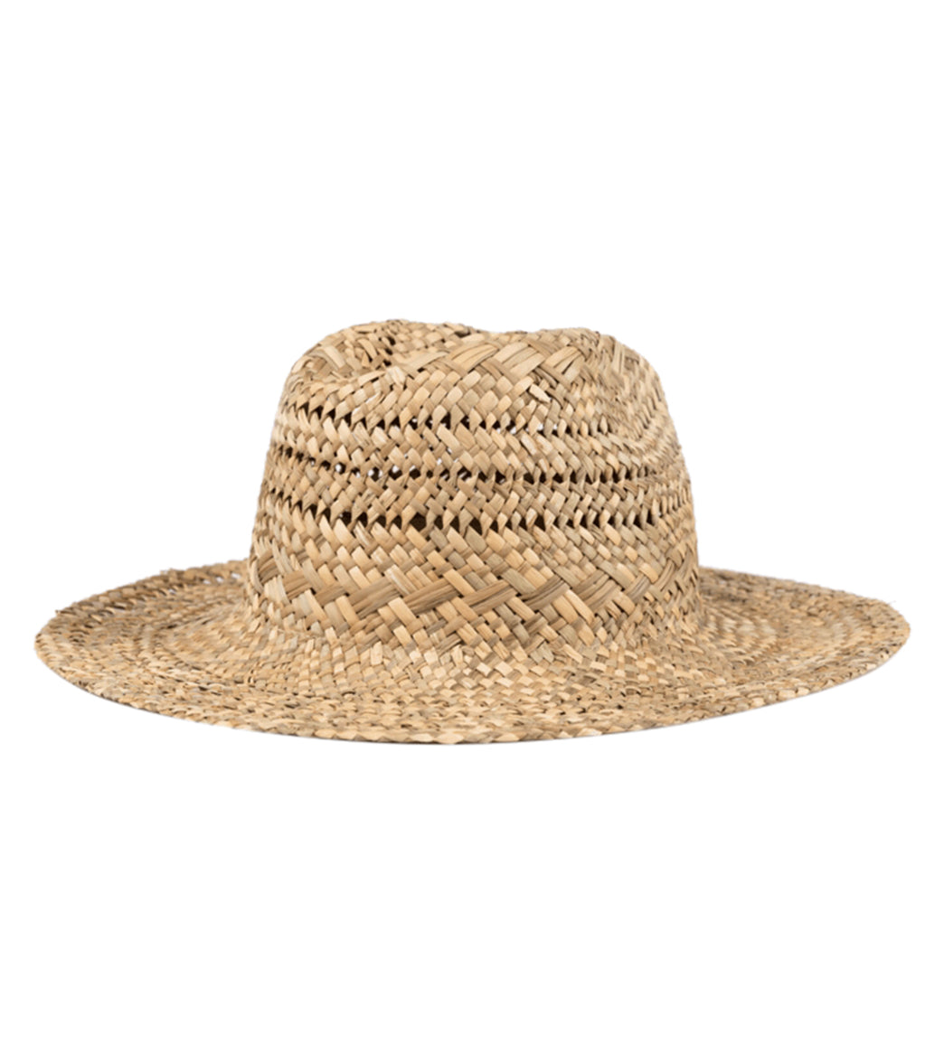 Rip Curl Womens Salty Straw Panama Hat in Natural - front view