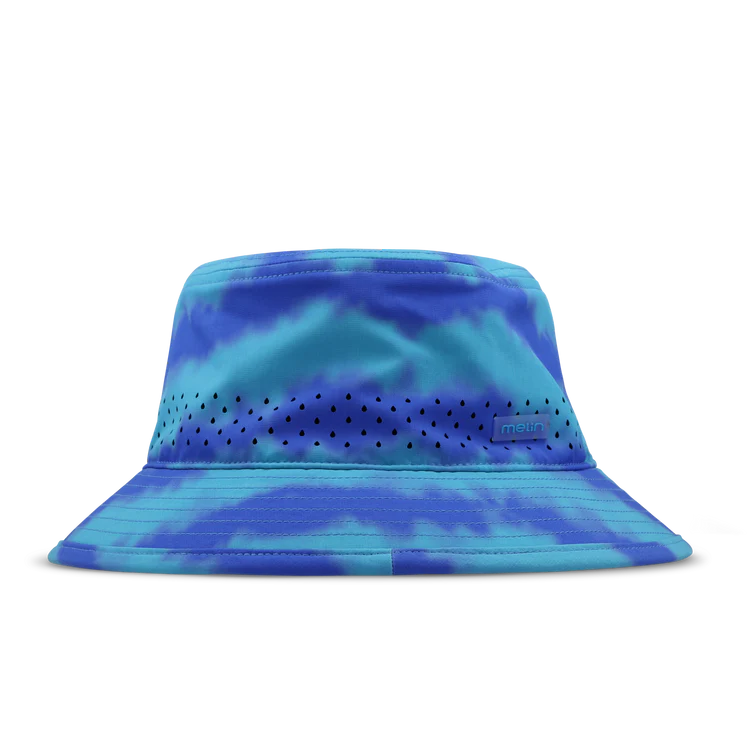 Melin Caddy Neon Tie Dye Hydro Bucket Hat - Electric Blue 3