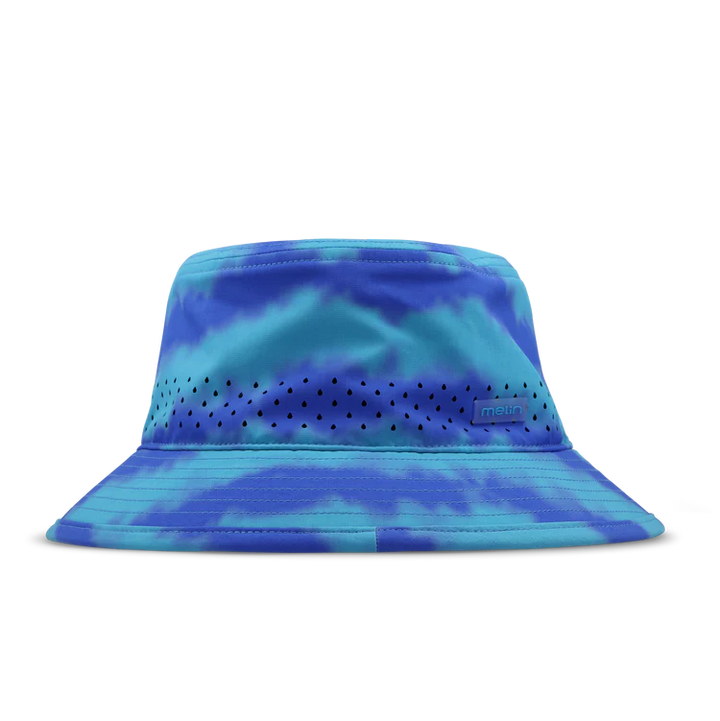 Melin Caddy Neon Tie Dye Hydro Bucket Hat - Electric Blue 3