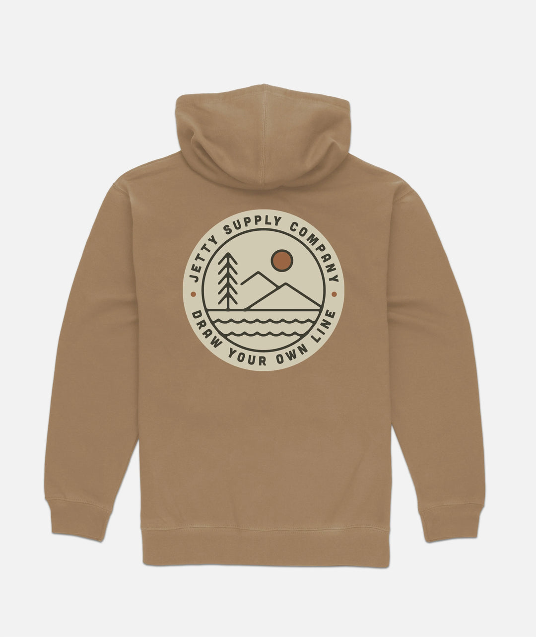 Jetty Men’s Emblem Zip Hoodie - Sand 