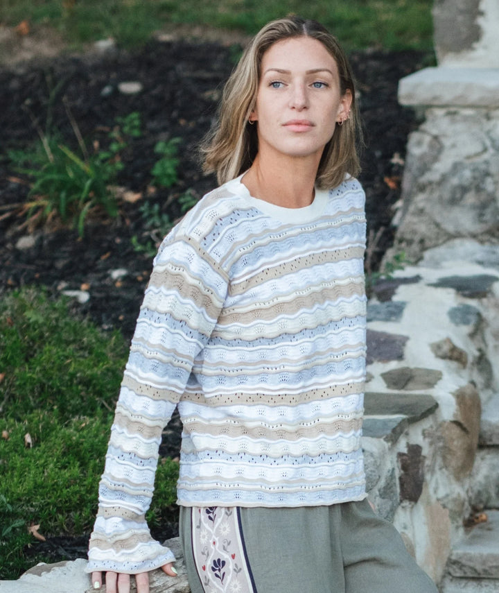 Jetty Women’s Lockwood Pointelle Sweater - Neutral 1