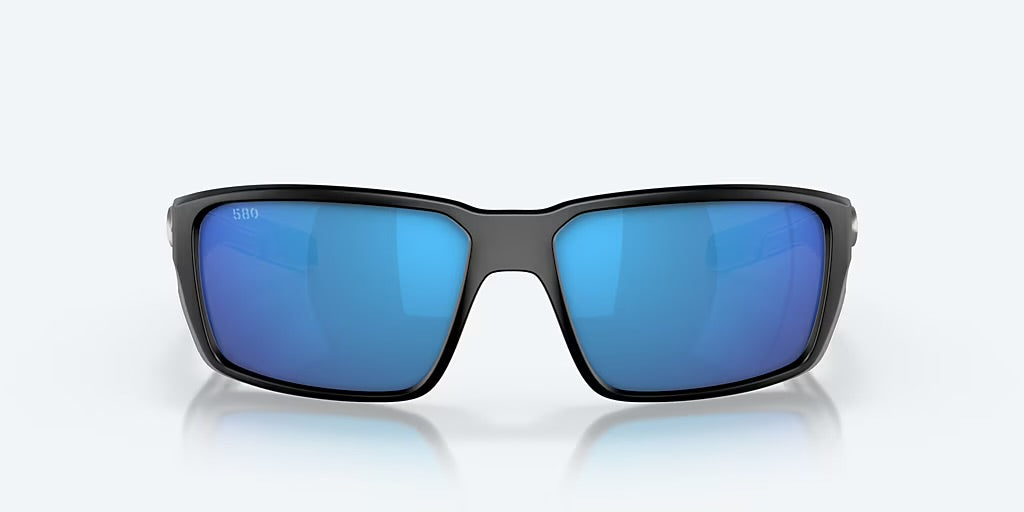 Costa Fantail Pro 580G Sunglasses - Matte Black/Blue Mirror 1