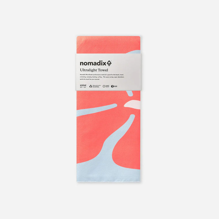Nomadix Ultralight Towel: Happy Flowers Warm Blue Red 3