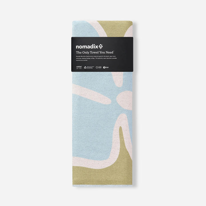 Nomadix Original Towel: Wild Flowers Meadow Green 3