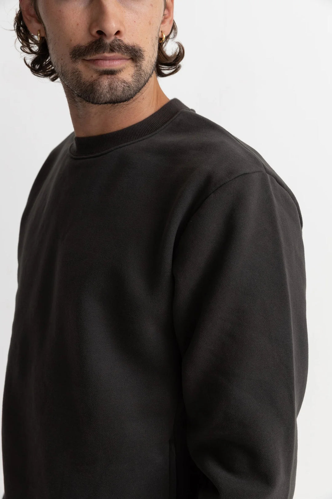 Rhythm Men’s Classic Fleece Crew - Black 4