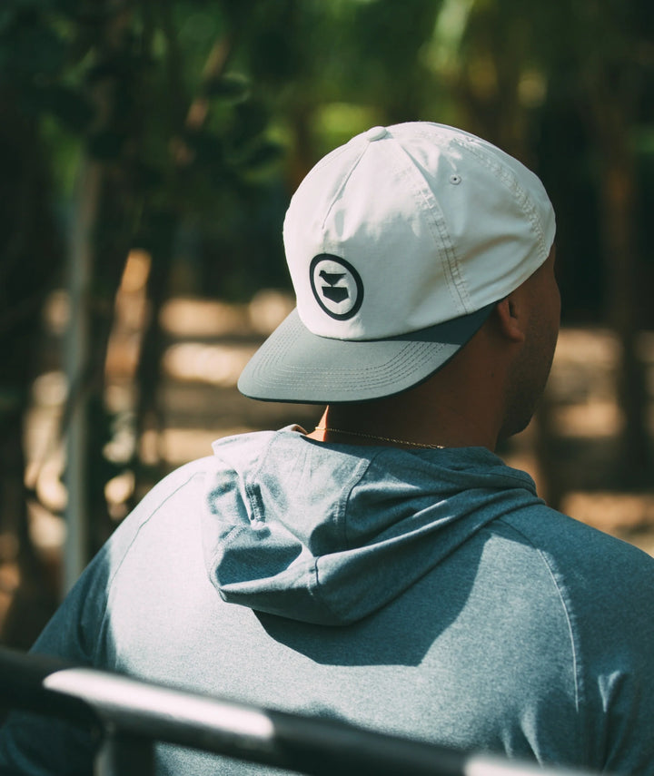 Jetty Stow Snapback Hat - White 2