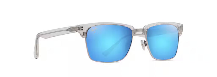 Maui Jim Kawika XL Polarized Sunglasses - Shiny Crystal/Blue Hawaii 