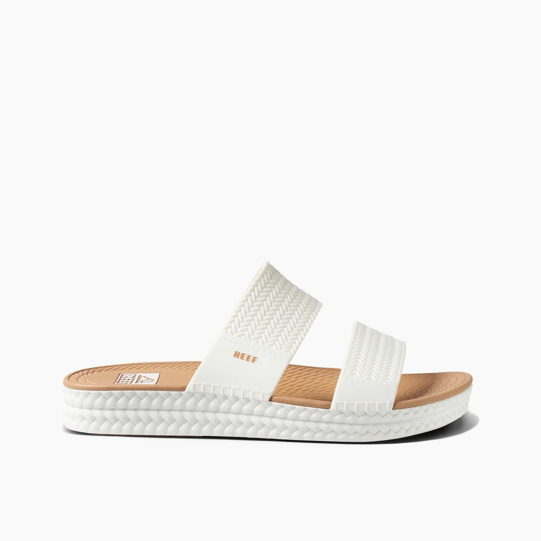 Reef Women’s Water Vista Slide Sandals - White/Tan 1