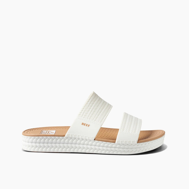 Reef Women’s Water Vista Slide Sandals - White/Tan 1