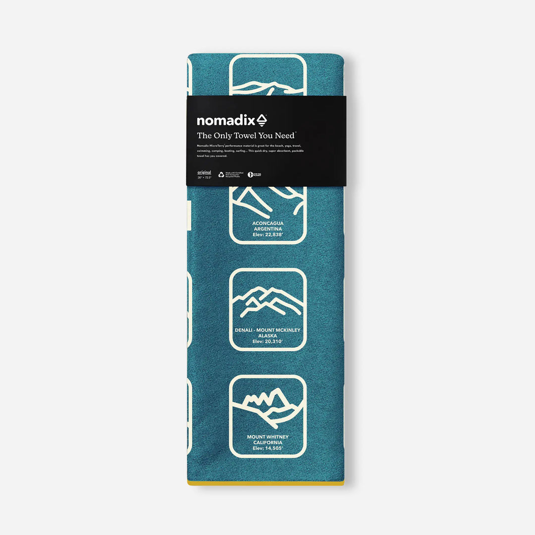 Nomadix Peaks of the World Teal Ocean Original Towel