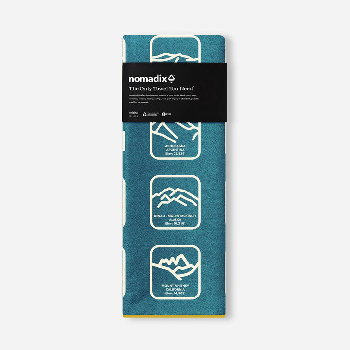 Nomadix Peaks of the World Teal Ocean Original Towel