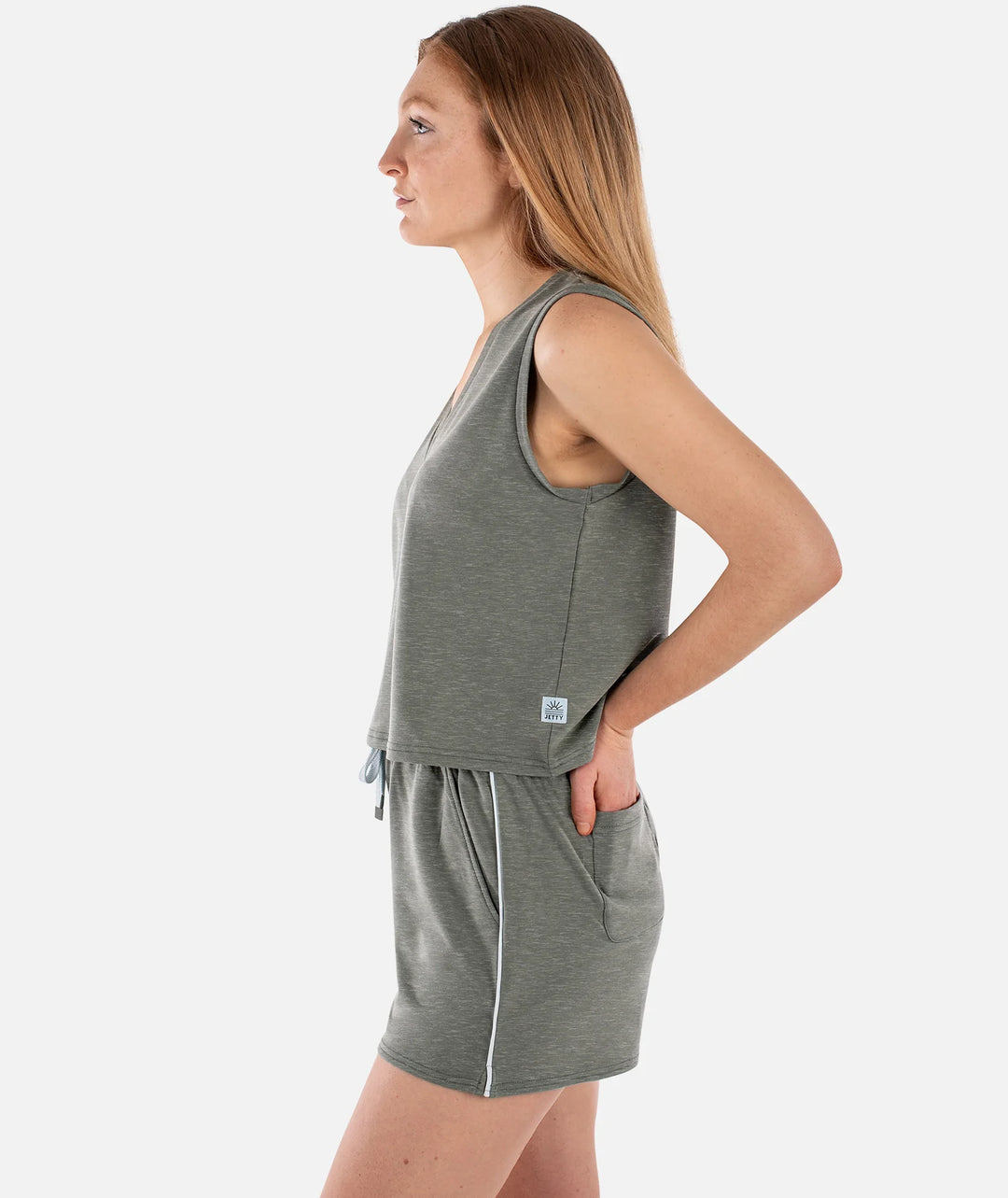 Jetty Women’s Bondi V-Neck Tank - Agave 3