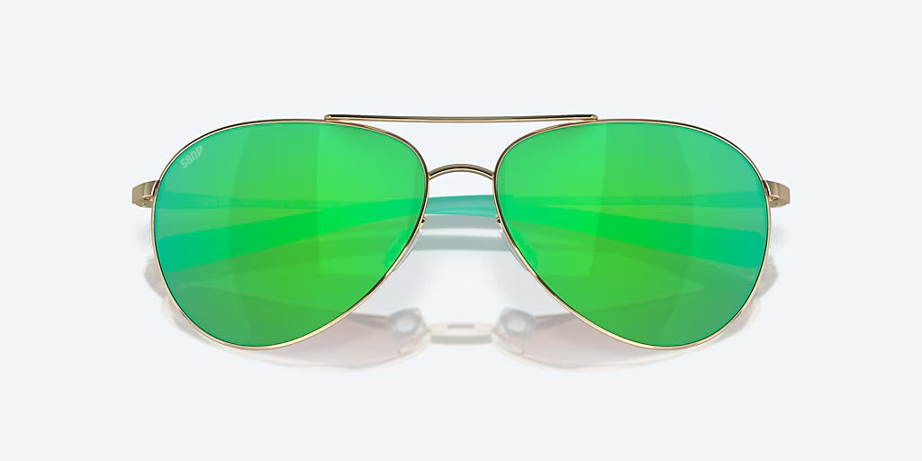 Costa Piper 580P Sunglasses - Shiny Gold/Green Mirror 580P 4