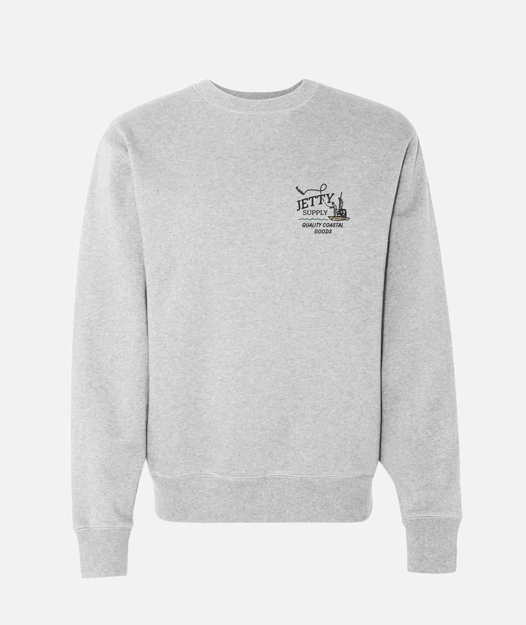 Jetty Men's Flats Fleece Crewneck - Athletic Heather