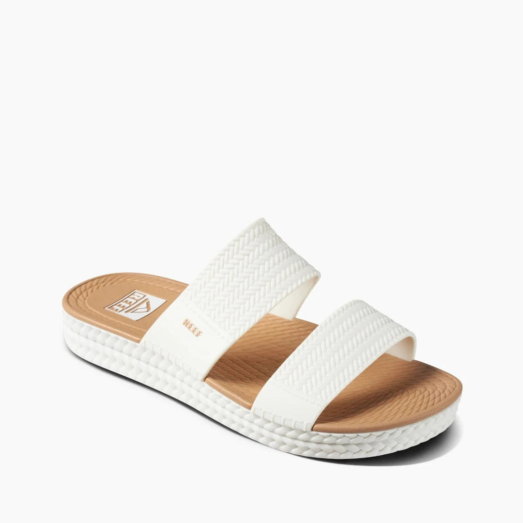 Reef Women's Water Vista Slide Sandals - White/Tan