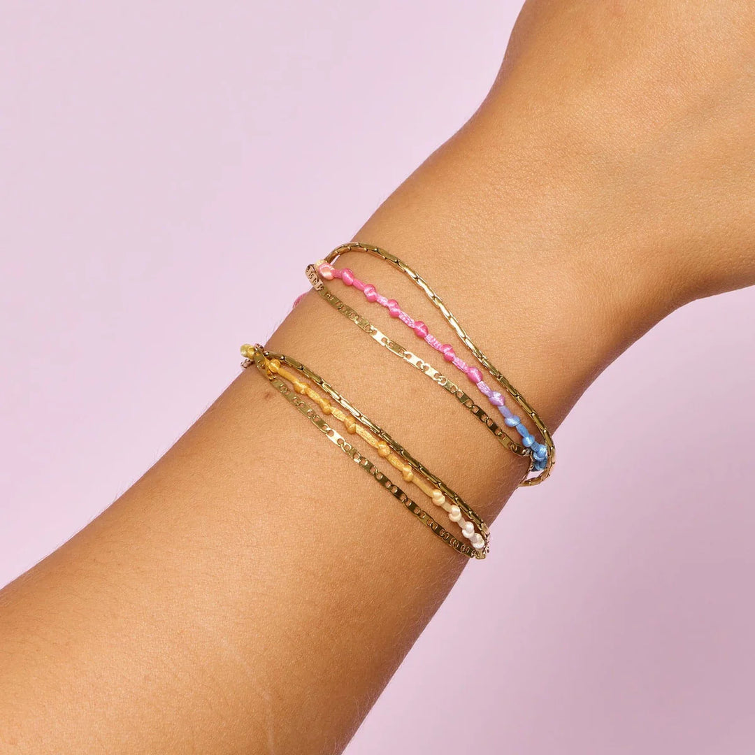 Pura Vida Ombré Knot Layered Bracelet - Rainbow  1