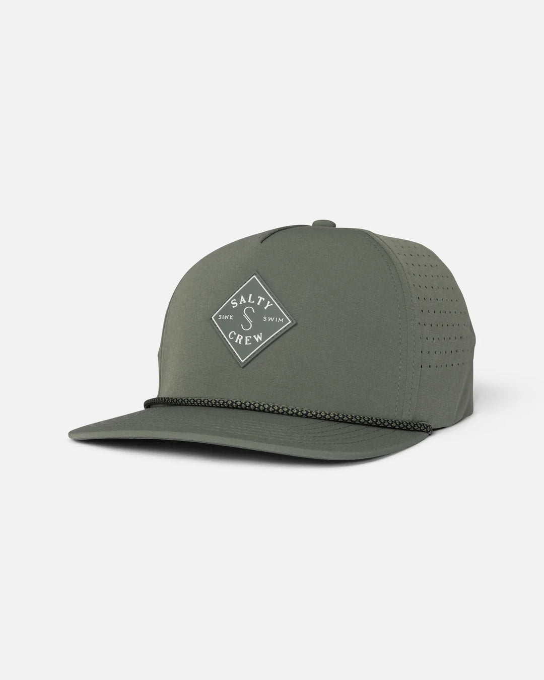 Salty Crew Men's Long Range Snapback - Washed Green