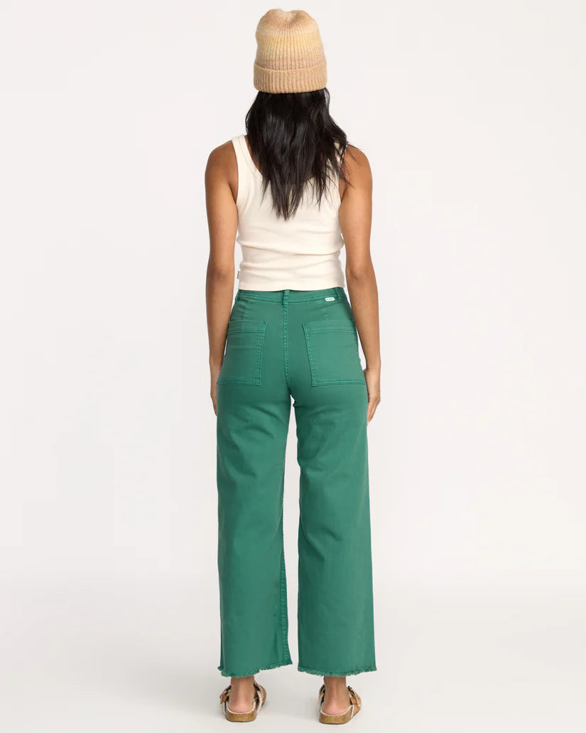 Billabong Women's Free Fall High Waist Pants - Evergreen 1