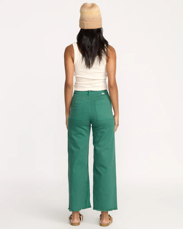 Billabong Women's Free Fall High Waist Pants - Evergreen 1
