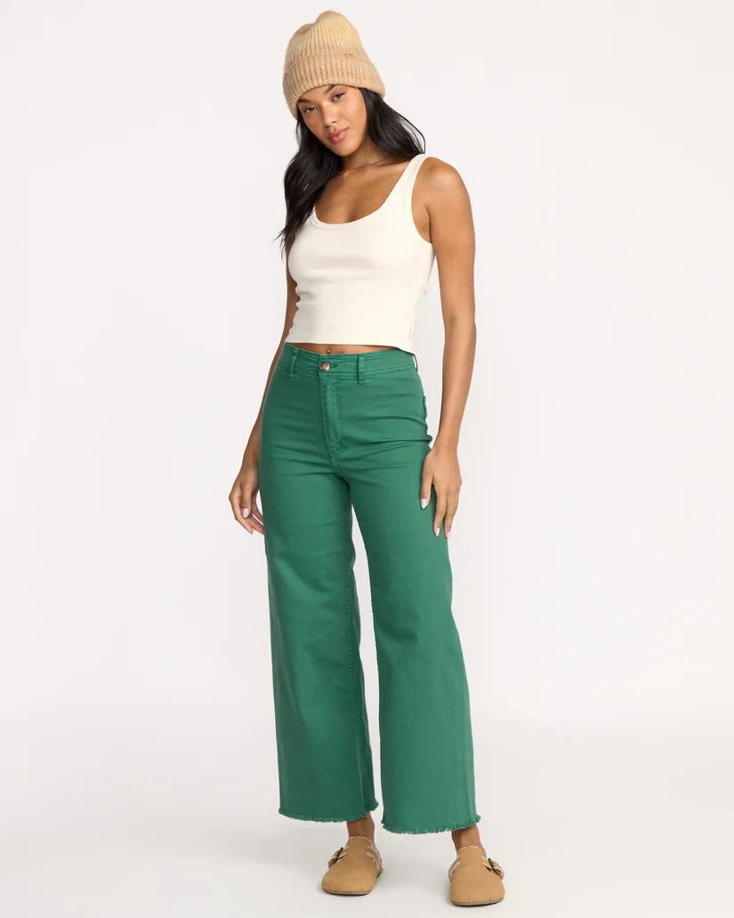 Billabong Women's Free Fall High Waist Pants - Evergreen 