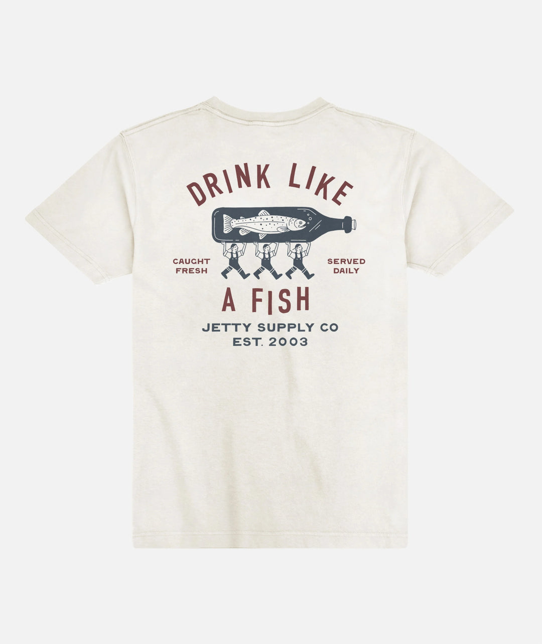 Jetty Men’s Bottle Service Tee - White 