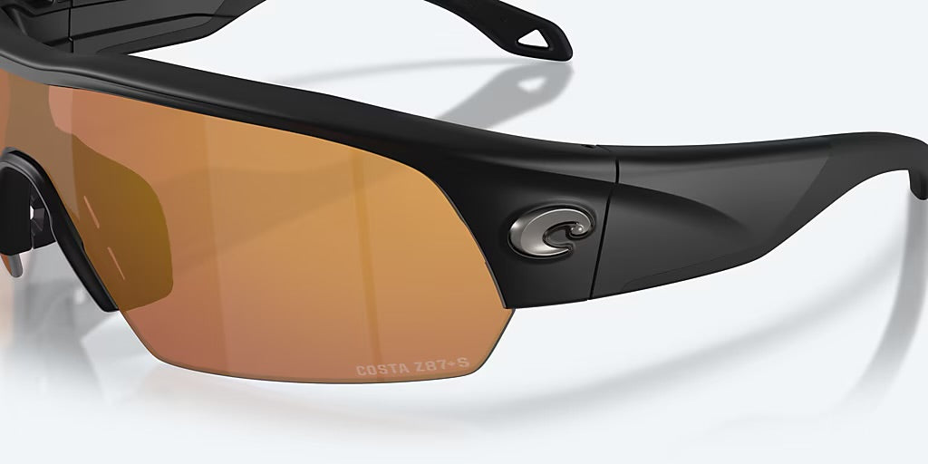 Costa Pilothouse Pro 580P Sunglasses - Matte Black/Gold Mirror   5