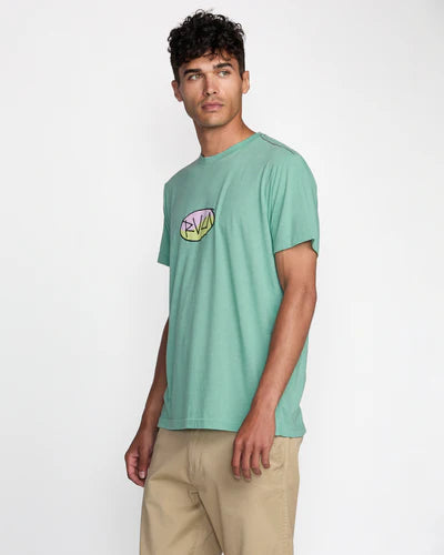 RVCA Men's Balance Skratch Tee - Bottle Green 3
