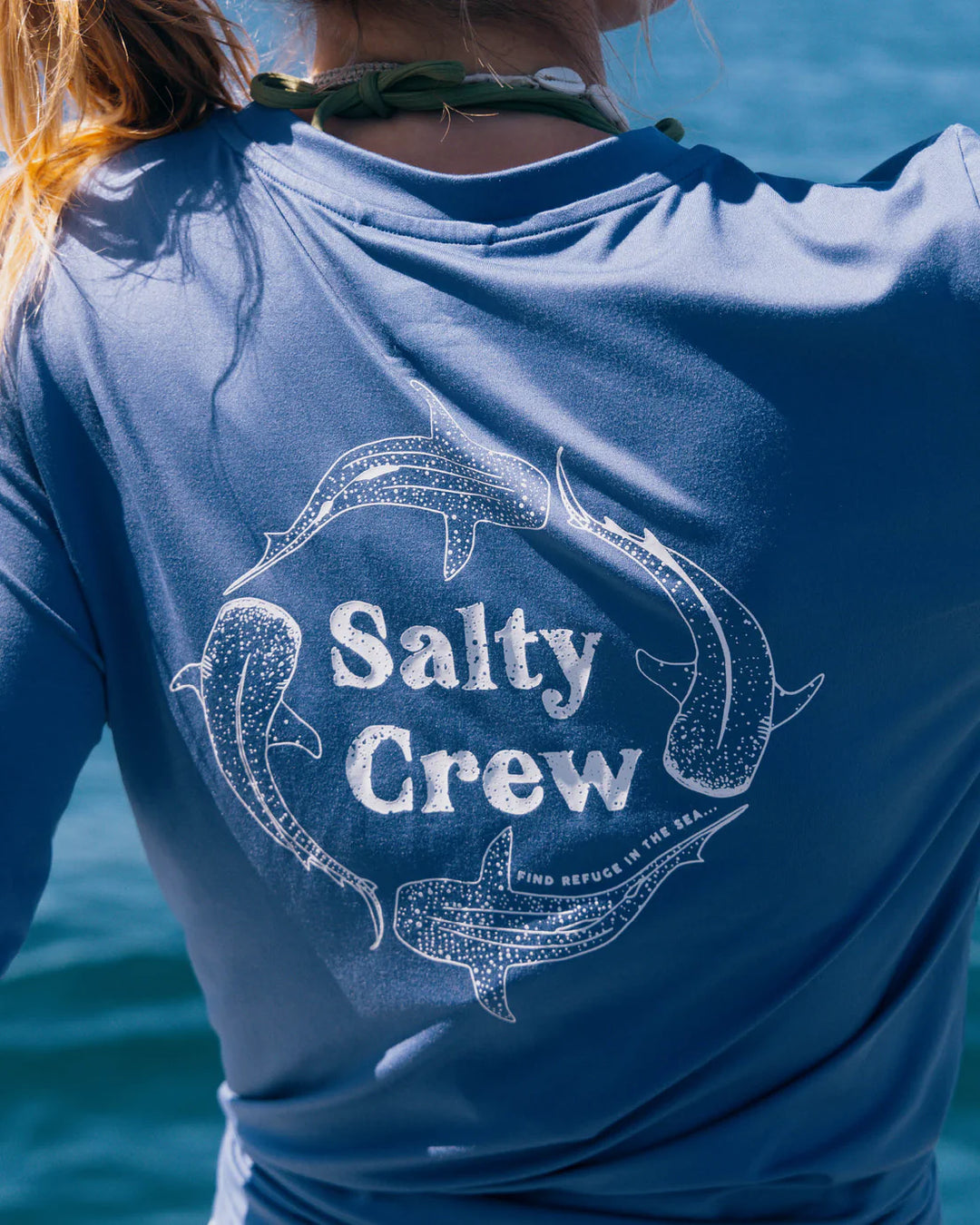 Salty Crew Women’s Respect LS Sun Shirt - Indigo 1