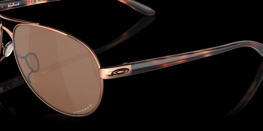Oakley Feedback Rose Gold w Prizm Tungsten Sunglasses 5
