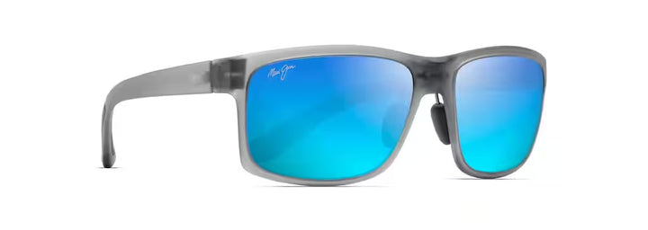Maui Jim Pokowai Arch Sunglasses - Translucent Matte Grey/ Blue Hawaii 1