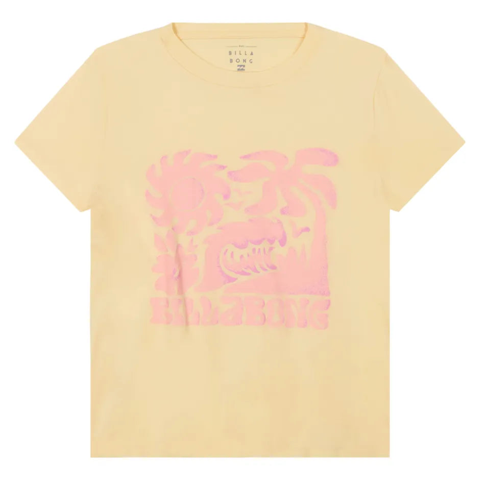Billabong Youth Girls Sunny Cutout TShirt - Golden Fleece 