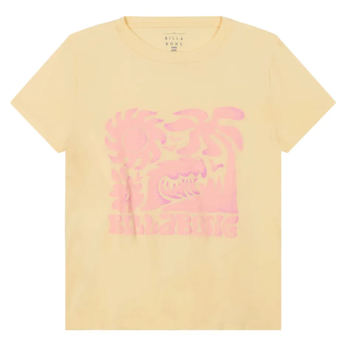 Billabong Youth Girls Sunny Cutout TShirt - Golden Fleece 