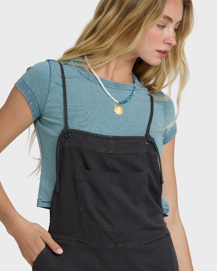 Billabong Women’s Wild Pursuit Solid Overall  - Off Black 1
