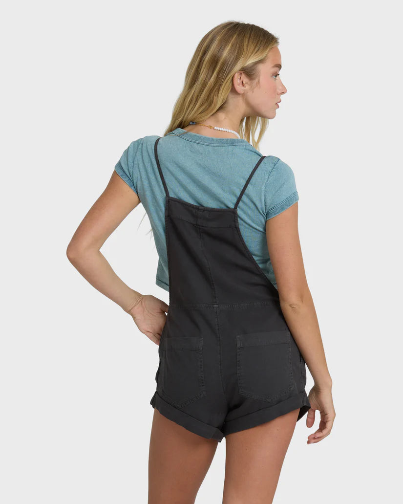 Billabong Women’s Wild Pursuit Solid Overall  - Off Black 3